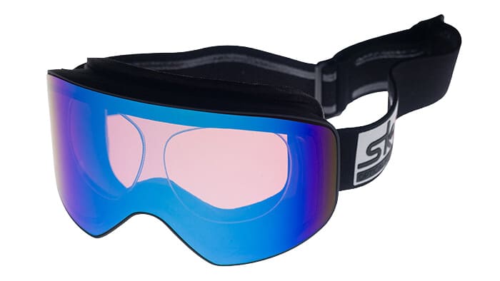 Optische Skibrille von sk-x Farbe: squat blue mirror.